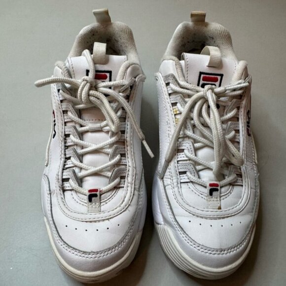 White Fila Chunky Sneakers | Size 7 | Vintage Style | Great Condition - Picture 3 of 16